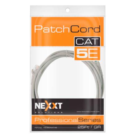 Nexxt Solutions Cable Patch Cat5e UTP RJ-45 Macho - RJ-45 Macho 7.6 Metros Gris