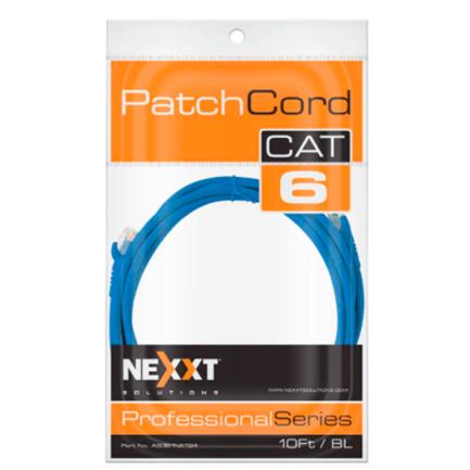 Nexxt Solutions Cable Patch Cat6 RJ-45 Macho - RJ-45 Macho 3 Metros Azul