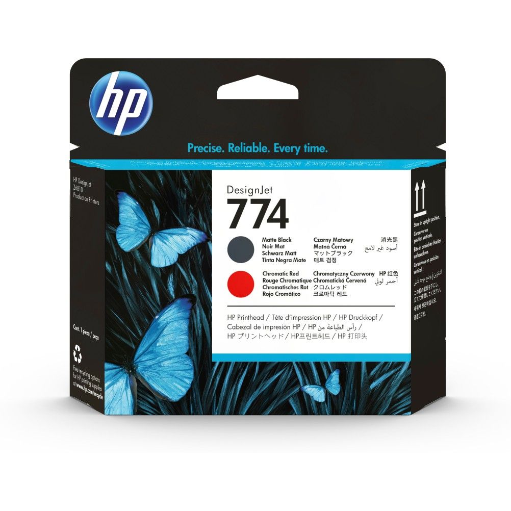 Cabezal de Impresora HP 774 Negro Mate, Rojo Cromático DesignJet Z6810, Z6610