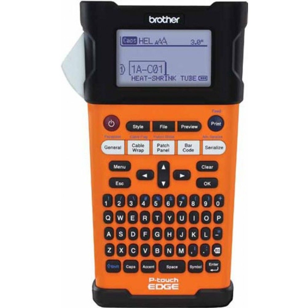 BROTHER ROTULADOR P-TOUCH EDGE PT-E300, TRANSFERENCIA TÉRMICA, 180 X 180 DPI, NEGRO/NARANJA