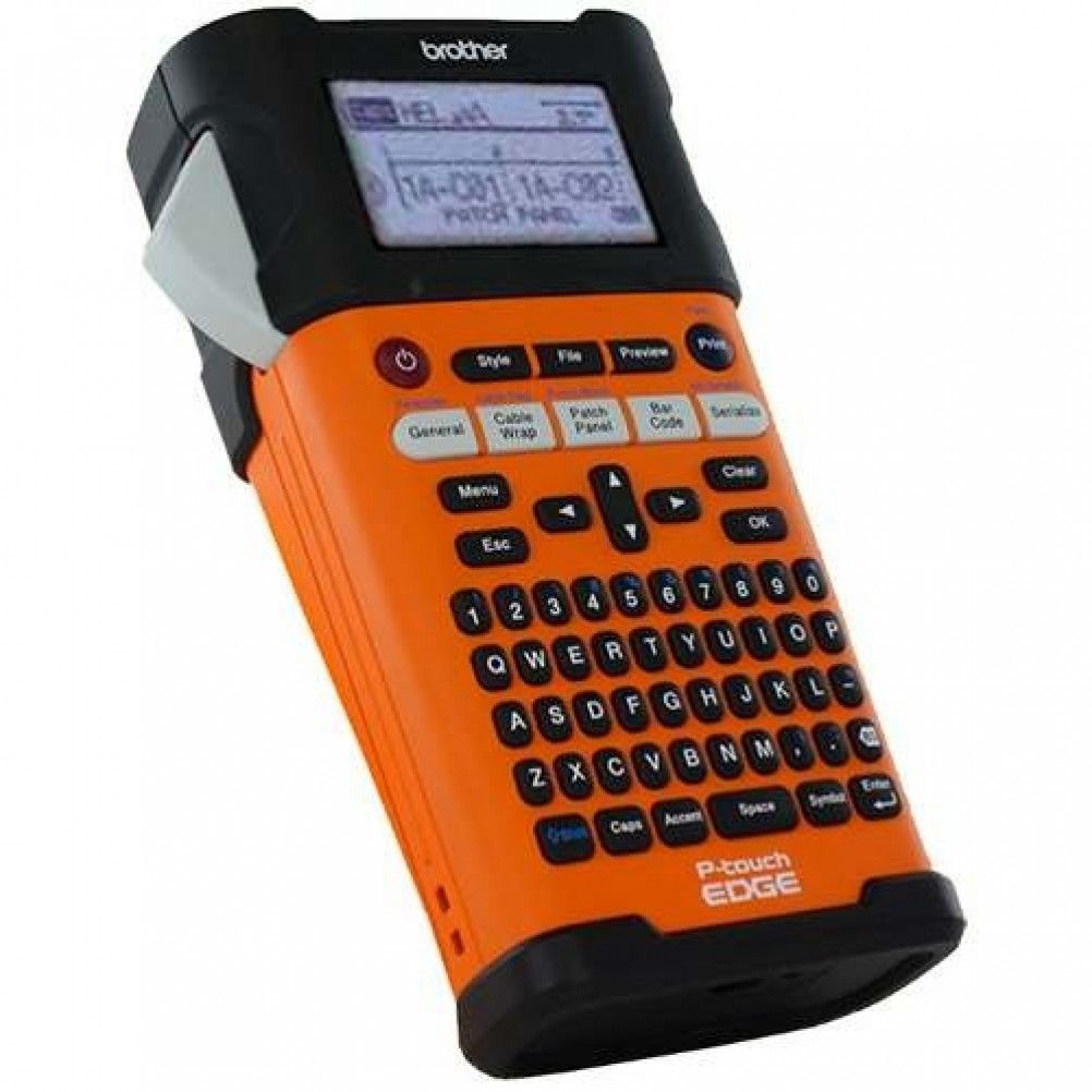 BROTHER ROTULADOR P-TOUCH EDGE PT-E300, TRANSFERENCIA TÉRMICA, 180 X 180 DPI, NEGRO/NARANJA