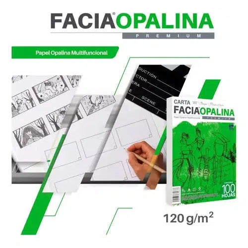 Hoja Opalina Papel Facia Copamex Blanca 120 G Carta 100 Hojas