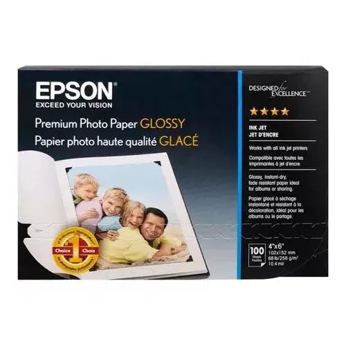Papel Fotográfico Epson Premium Glossy 4 X 6 Pul 100 Hojas