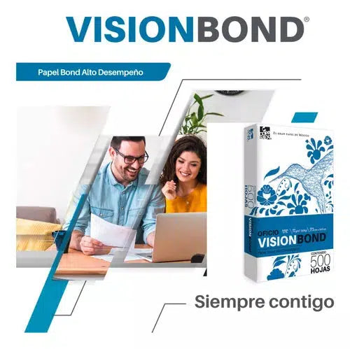 Papel Vision Bond Copamex Blanco 75 Gramos Oficio 500 Hojas