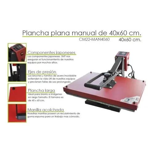 Plancha Plana Manual Sublimar Sublimación 40 X 60 Color Make - Papira.com.mx