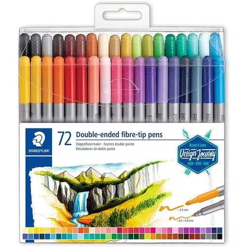 Plumón Marcador Staedtler Duo Color Doble Punta 72 Colores