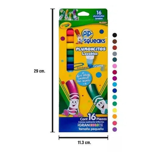 Crayola - 16 feutres lavables avec Pointe-Tampon Pip Squeaks, Couleurs Assorties, pour l'école et Les Loisirs, à partir de 3 Ans | Votre wishlist sur Crayola - 16 feutres lavables avec Pointe-Tampon Pip Squeaks, Couleurs Assorties, pour l'école et Les Loisirs, à partir de 3 Ans | Votre wishlist sur