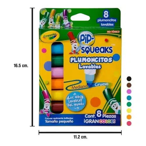 Plumones Plumocitos Lavables Crayola Pip Squeaks 8 Colores