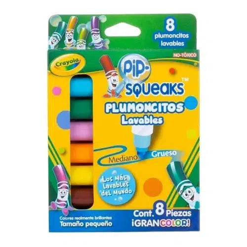 Plumones Plumocitos Lavables Crayola Pip Squeaks 8 Colores