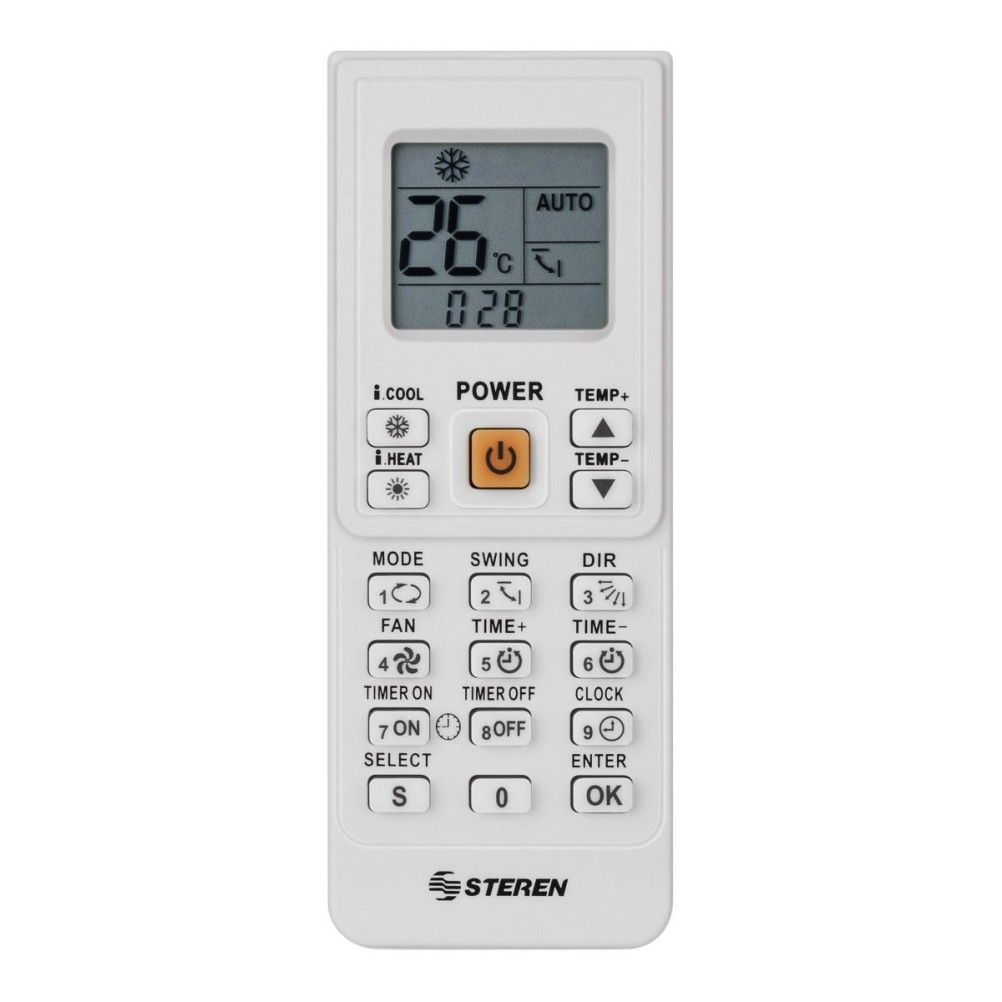 Control Remoto Steren RM-505 para Aire Acondicionado ABS Blanco