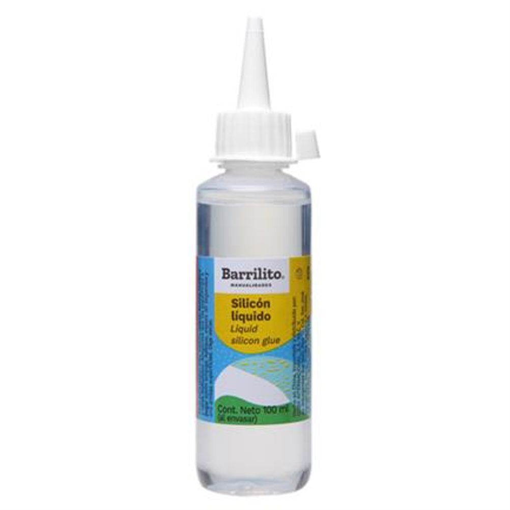 Silicón Líquido Barrilito SL100I Base de Agua Bote 100ml Color Blanco