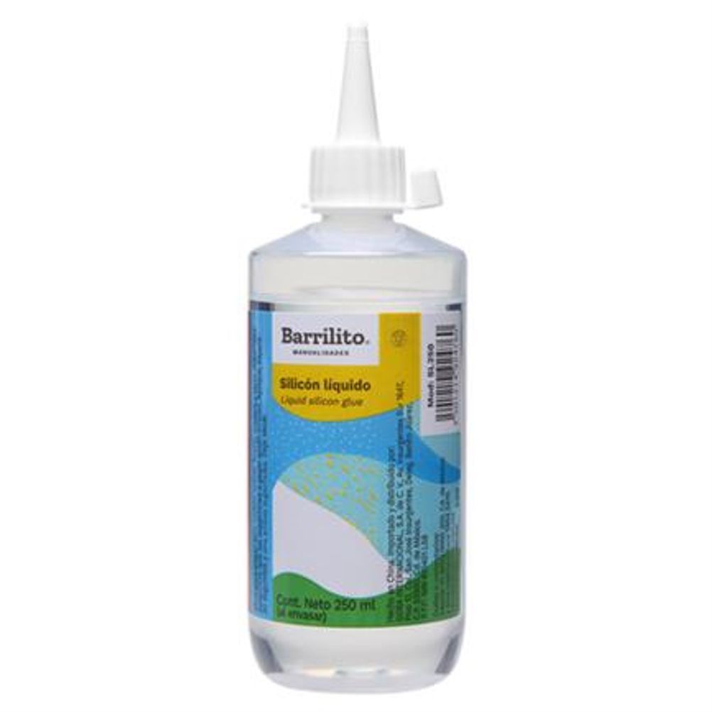 Silicón Líquido Barrilito SL250 Base de Agua Bote 250ml Color Blanco