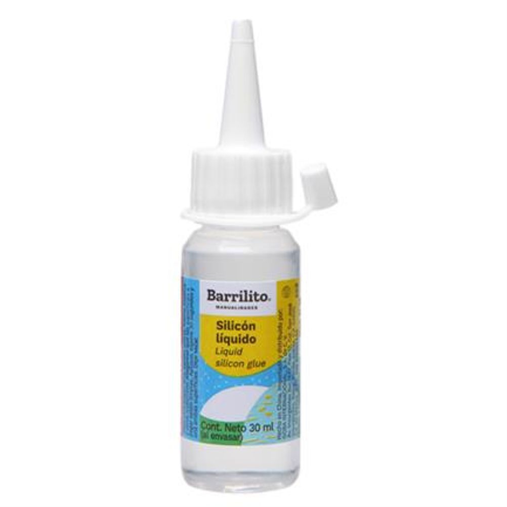 Silicón Líquido Barrilito SL30 Base de Agua Bote 30ml Color Blanco