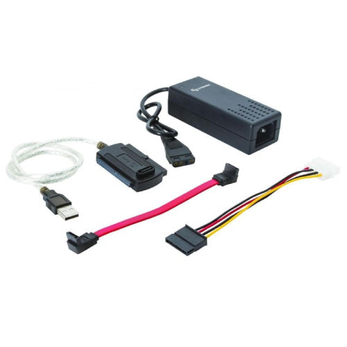 Adaptador Steren COM-211 Genero Macho / Hembra Conectores SATA/IDE Interfaz USB 2.0 Consumo de Energía 500 mA Color Negro, Rojo