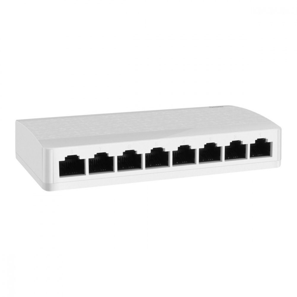 Switch Steren SWI-008 (1U) Numero de Puertos 8 Puerto(s) RJ-45 Conmutación 32 Gbit/s Gigabit Ethernet no Administrable por Web Color Blanco