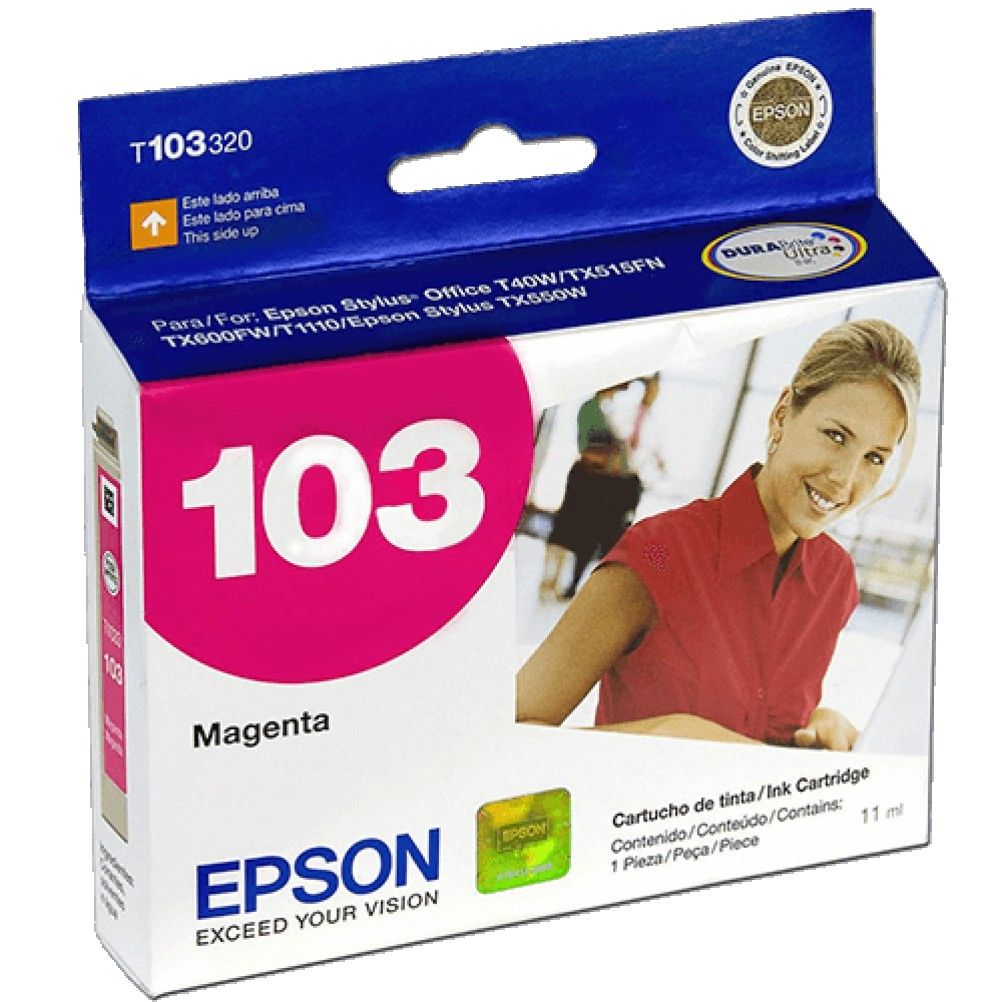 Tinta para Impresora EPSON 103, MAGENTA, 11ML, T103320-AL