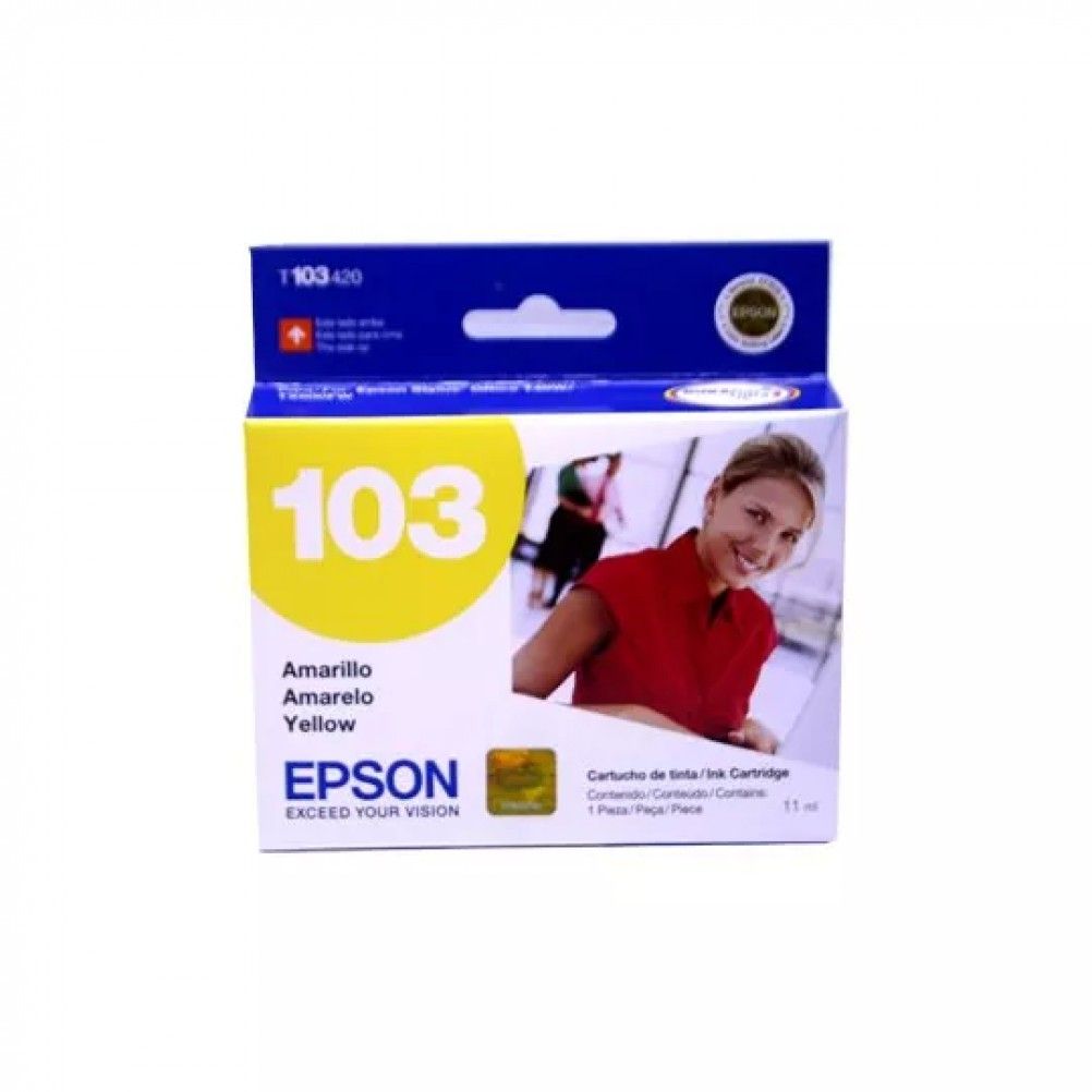 Tinta para Impresora Cartucho Epson T103 Stylus Amarillo