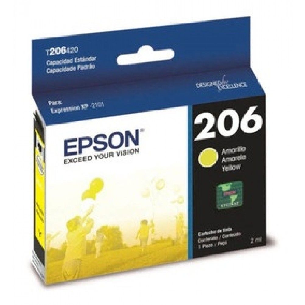 CARTUCHO EPSON T206 AMARILLO, 200 PÁGINAS T206420-AL