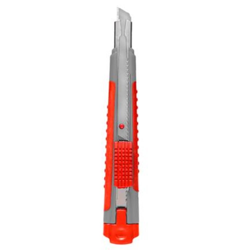 Cutter Barrilito T351 Navaja de Acero Deslizable Plástico Aluminio Metal Color Rojo