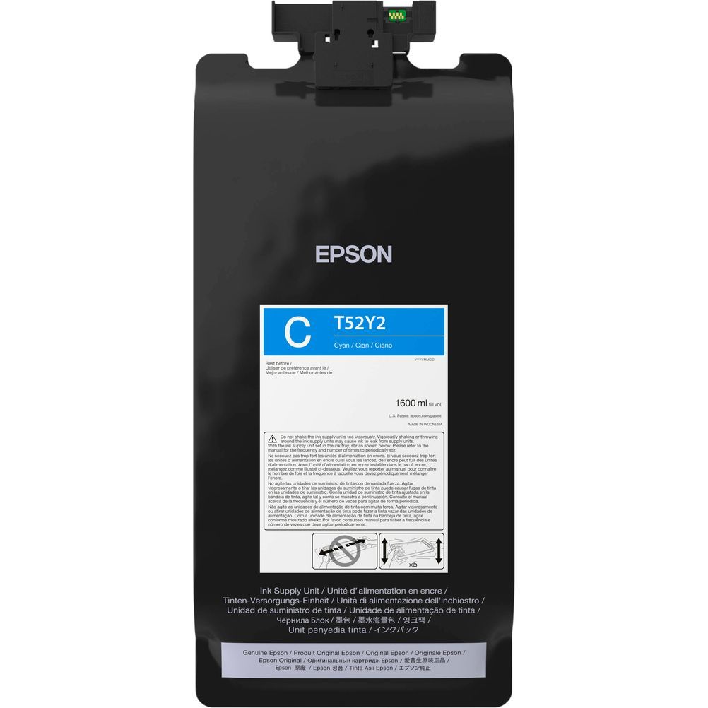 Cartucho de Tinta para Impresora Epson UltraChrome T52Y Cian Compatible con SureColor T7770DL