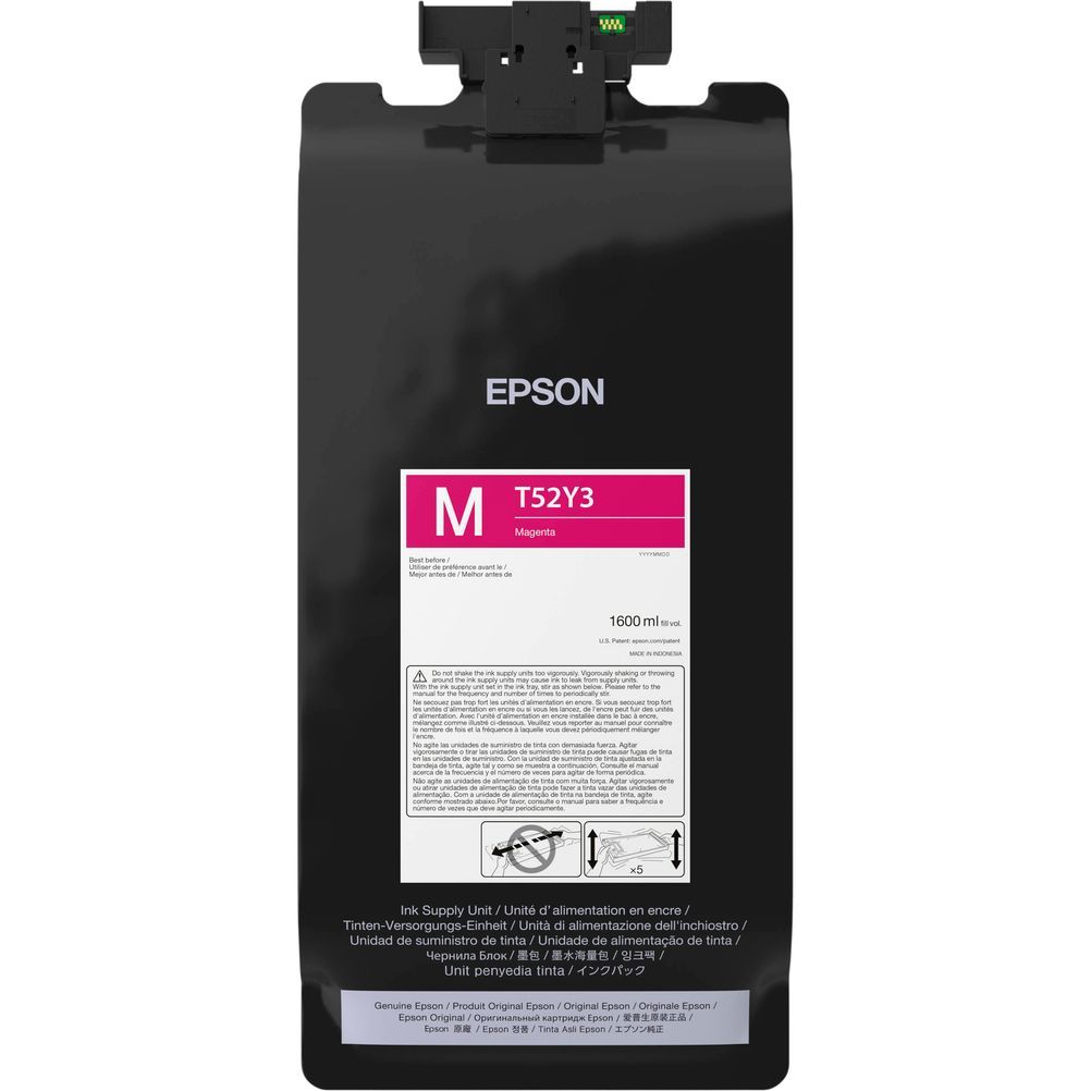 Cartucho de Tinta para Impresora Epson UltraChrome T52Y XD3 Magenta Compatible con SureColor T7770DL