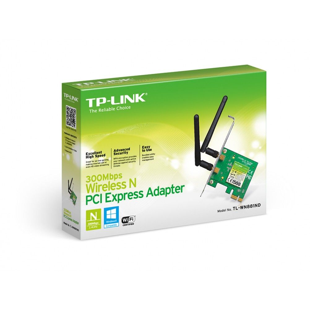 Tarjeta de Red TP-LINK TL-WN881ND WLAN PCI Express Inalámbrico 300 Mbit/s