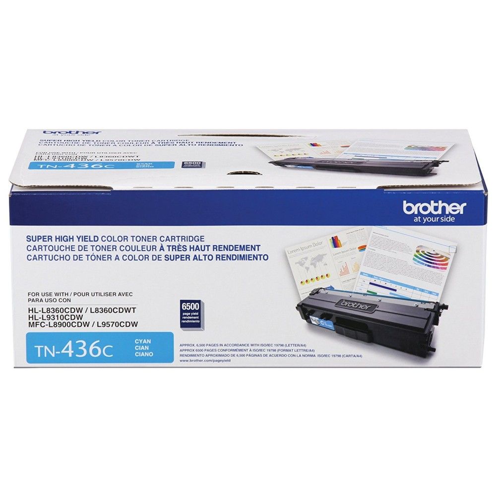 Cartucho de Toner Brother TN-436C Cian 6500 Página(s) HL-L8360CDW, HL-L8360CDWT