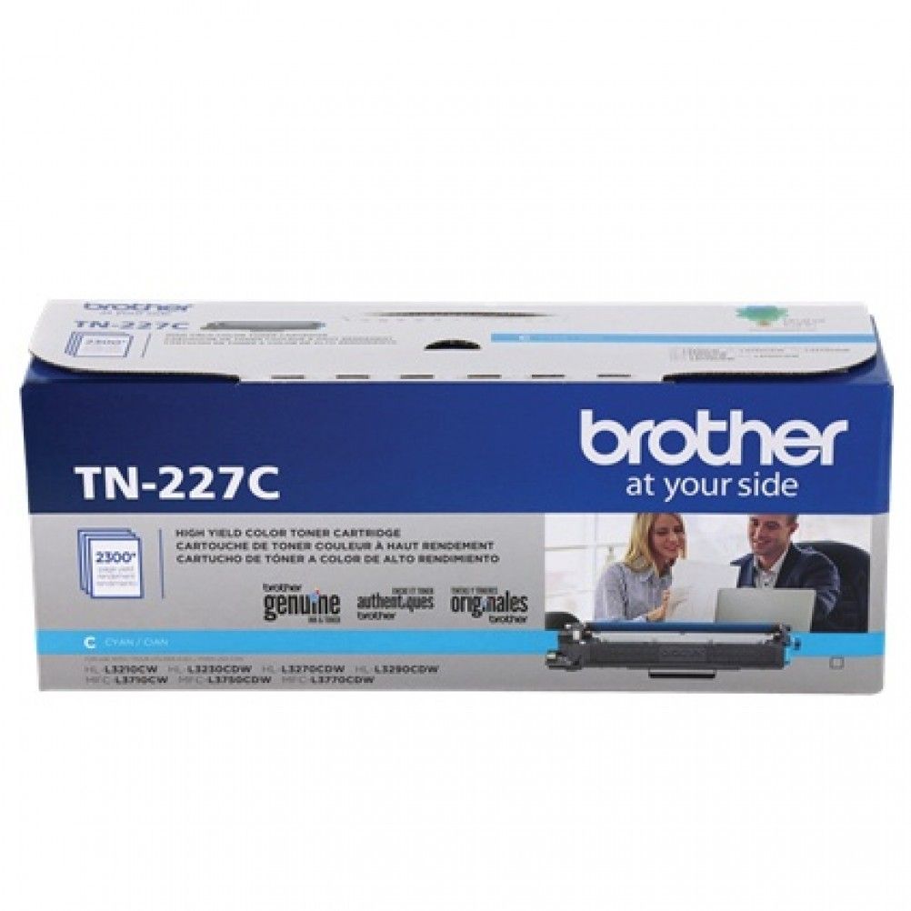 TÓNER BROTHER TN227C ALTO RENDIMIENTO CYAN, 2300 PÁGINAS