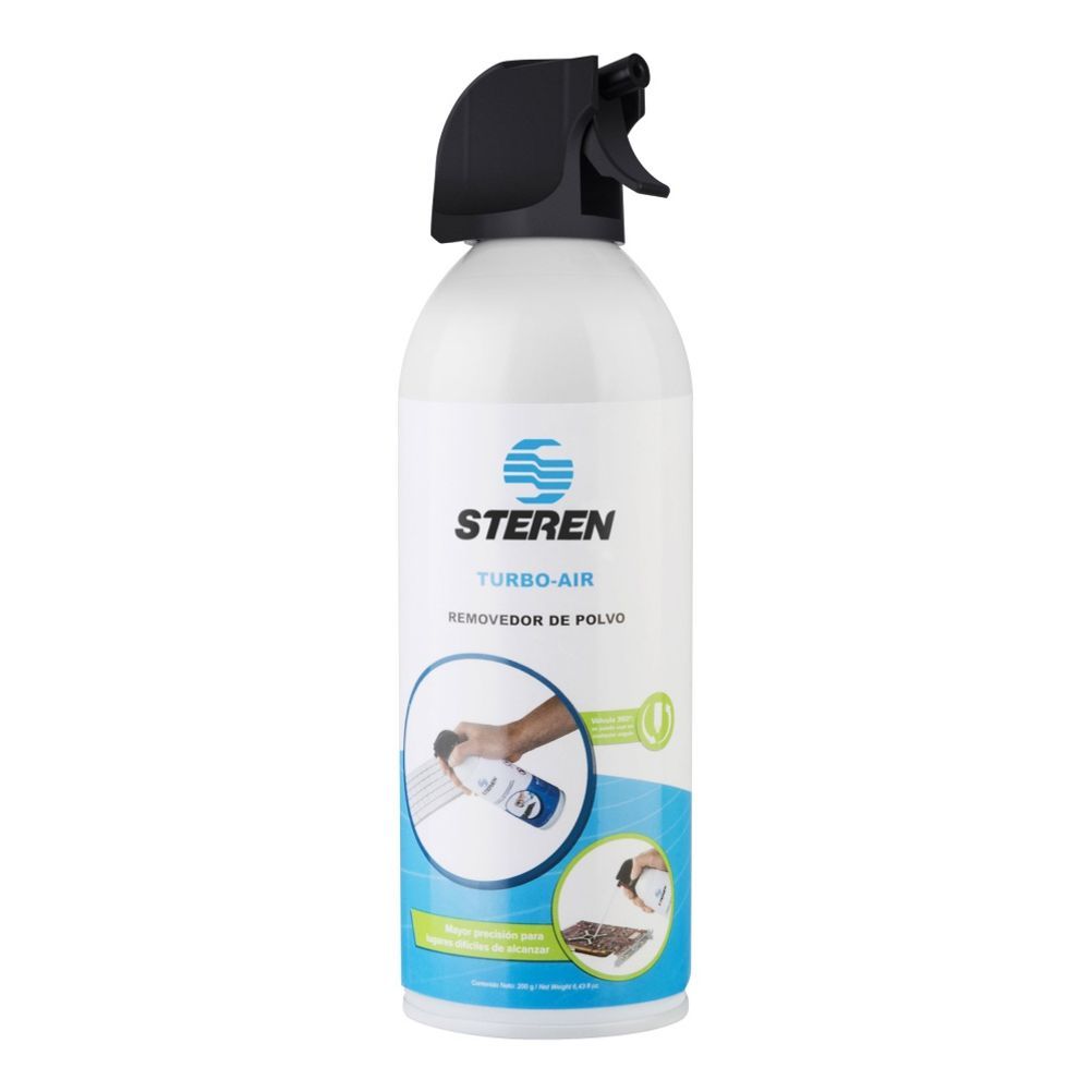 Removedor de Polvo Steren Turbo Air Presion Alta-Baja 200g Blanco Azul