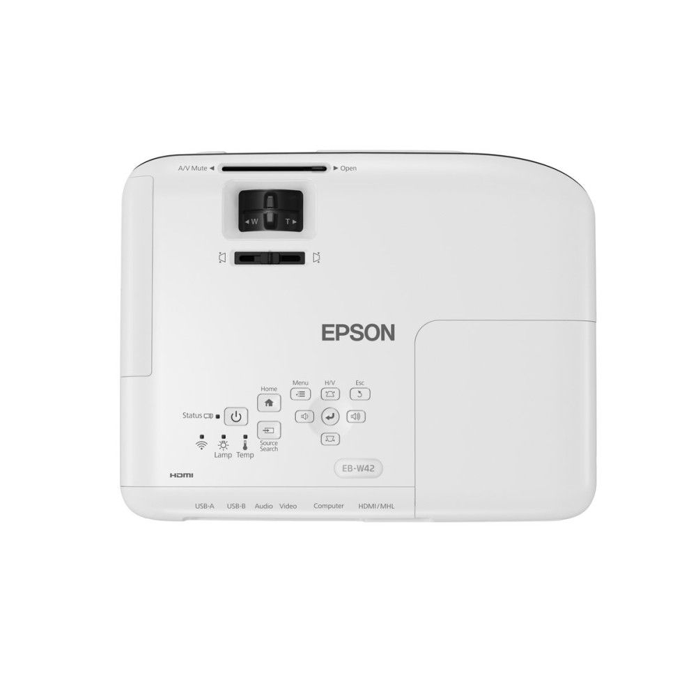 Proyector Epson PowerLite W52+ 4000 Lúmenes ANSI 3LCD WXGA (1280x800) Negro, Blanco