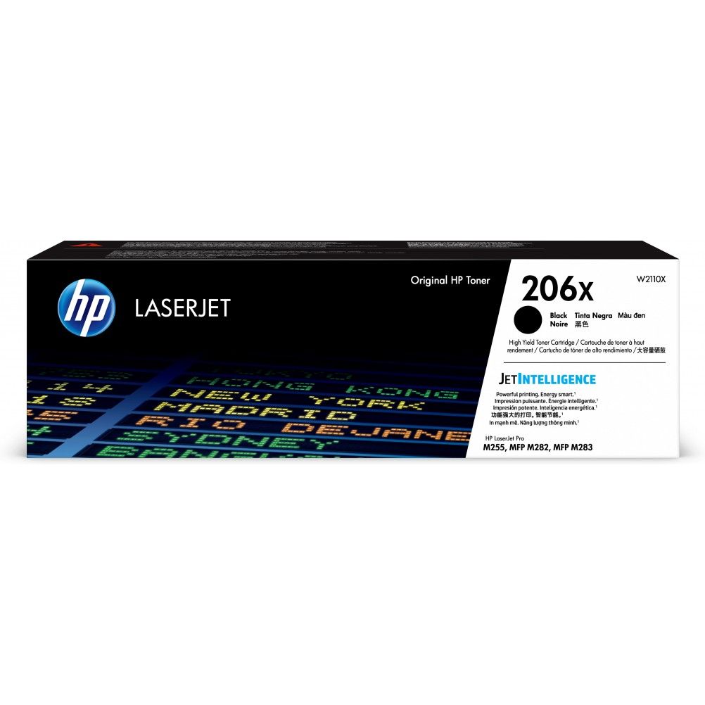 Cartucho de Tóner HP 206X Negro 3150 Páginas HP LaserJet Pro M255, M282