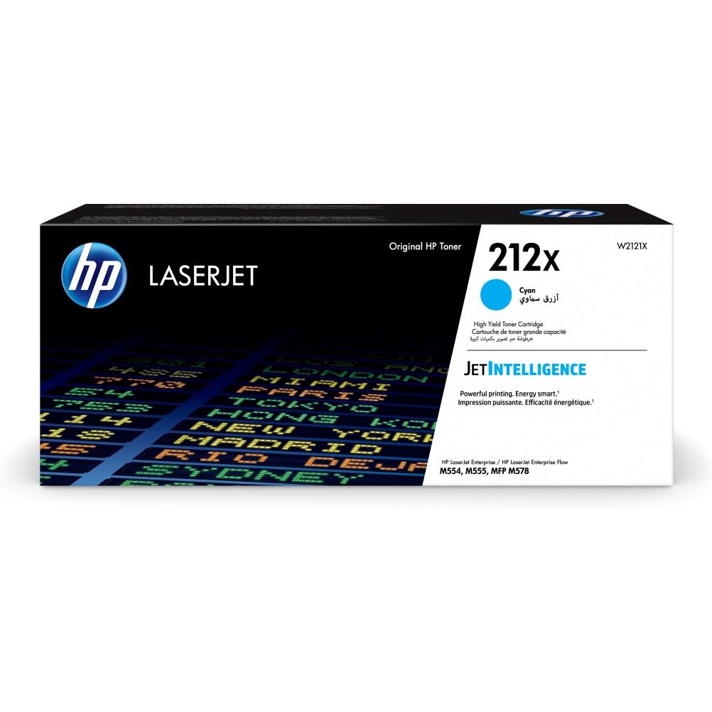 Cartucho de Toner HP 212X Cian HP LaserJet Enterprise M554, M555.