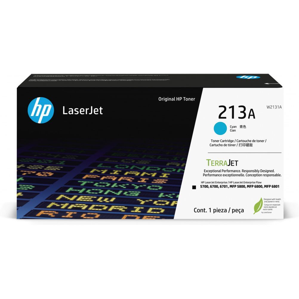 Cartucho de Toner HP 213A Color Cian Compatible con LaserJet Enterprise 5700, 5800