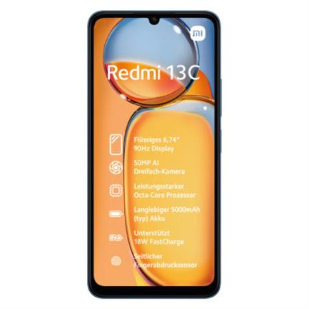 Smartphone Xiaomi Redmi 13C 6.74" 128GB/4GB Cámara 50MP/8MP MediaTek Android 13 Color Azul