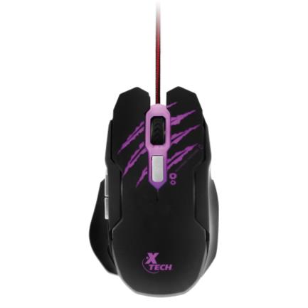 Mouse Gamer Ergonómico Xtech Óptico Lethal Haze, Alámbrico, USB, 3200DPI, Negro