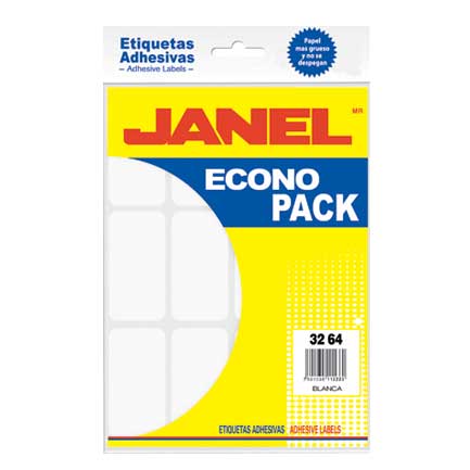 Etiquetas Autoadhesivas Janel  32X64 Estándar 144 Pieza(s) Blanco
