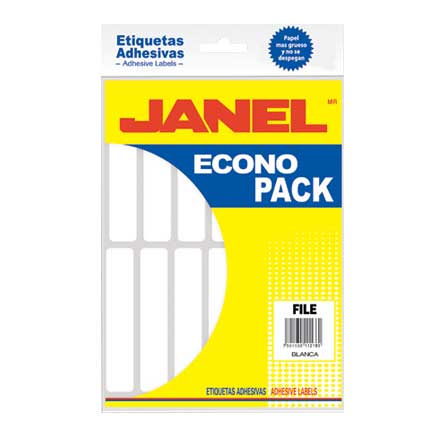 Etiquetas Autoadhesivas Janel  20X105  Estándar Blanco