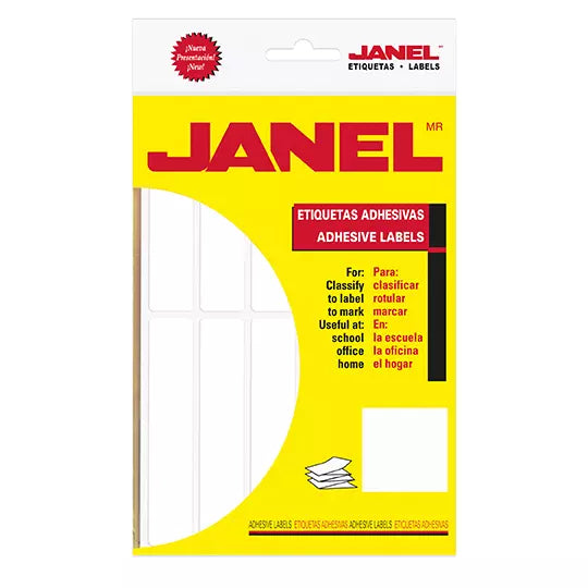 Etiquetas Autoadhesivas 20 mm x 105 mm Janel  Estándar 280 Pieza(s) Blanco