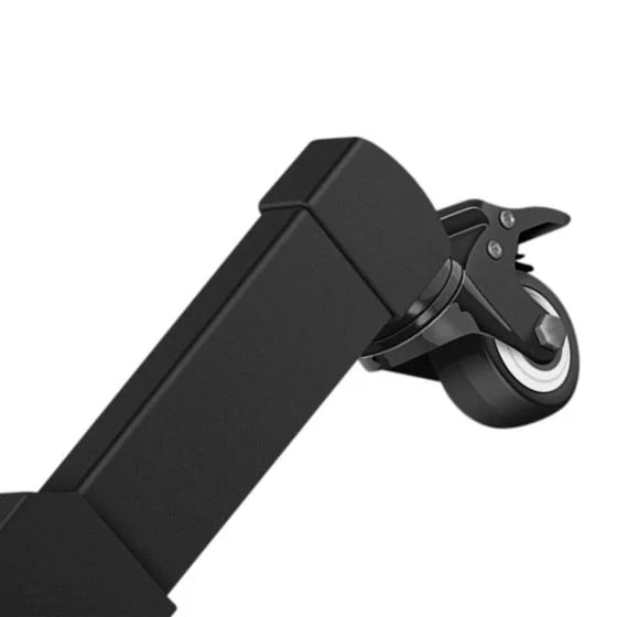 Soporte móvil para pantallas de 19” a 83”, con repisa