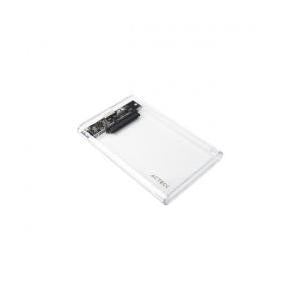 Acteck Gabinete de Disco Duro Armor Clear HC440 2.5", SATA, USB 3.0, Blanco