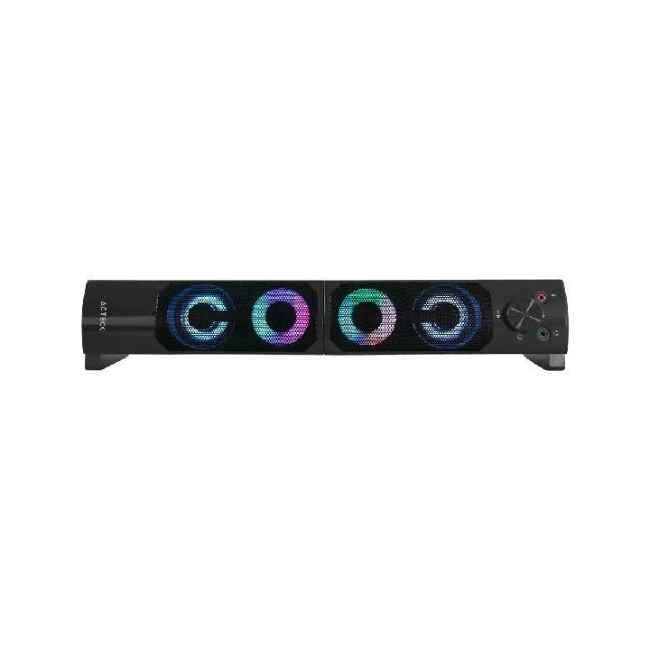 Acteck Bocinas Elant Brick, Alámbrico, 3W RMS, 3.5mm, Negro