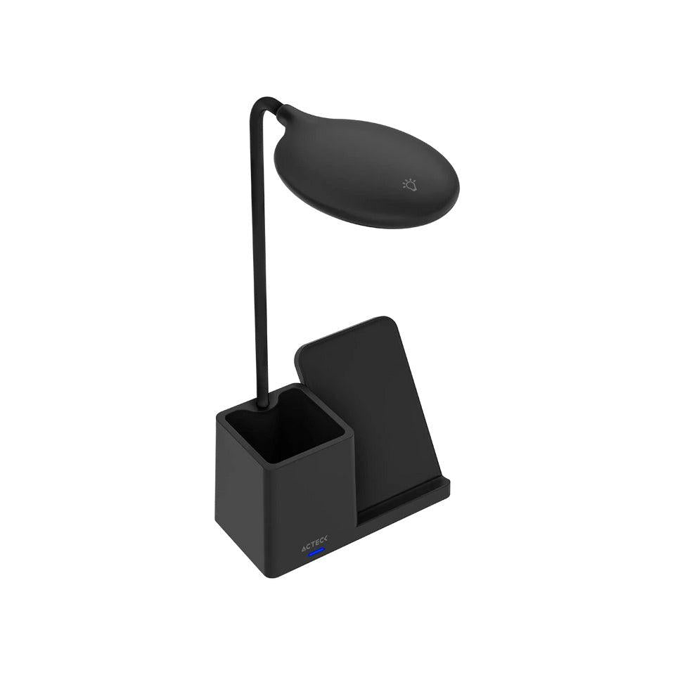 Acteck Cargador Inalámbrico con Lámpara Energon Lumimate CI722, 15W, 1x USB-C, Negro