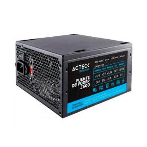 Fuente de Poder Acteck FT600, 20+4 pin ATX, 120mm, 600W, Negro