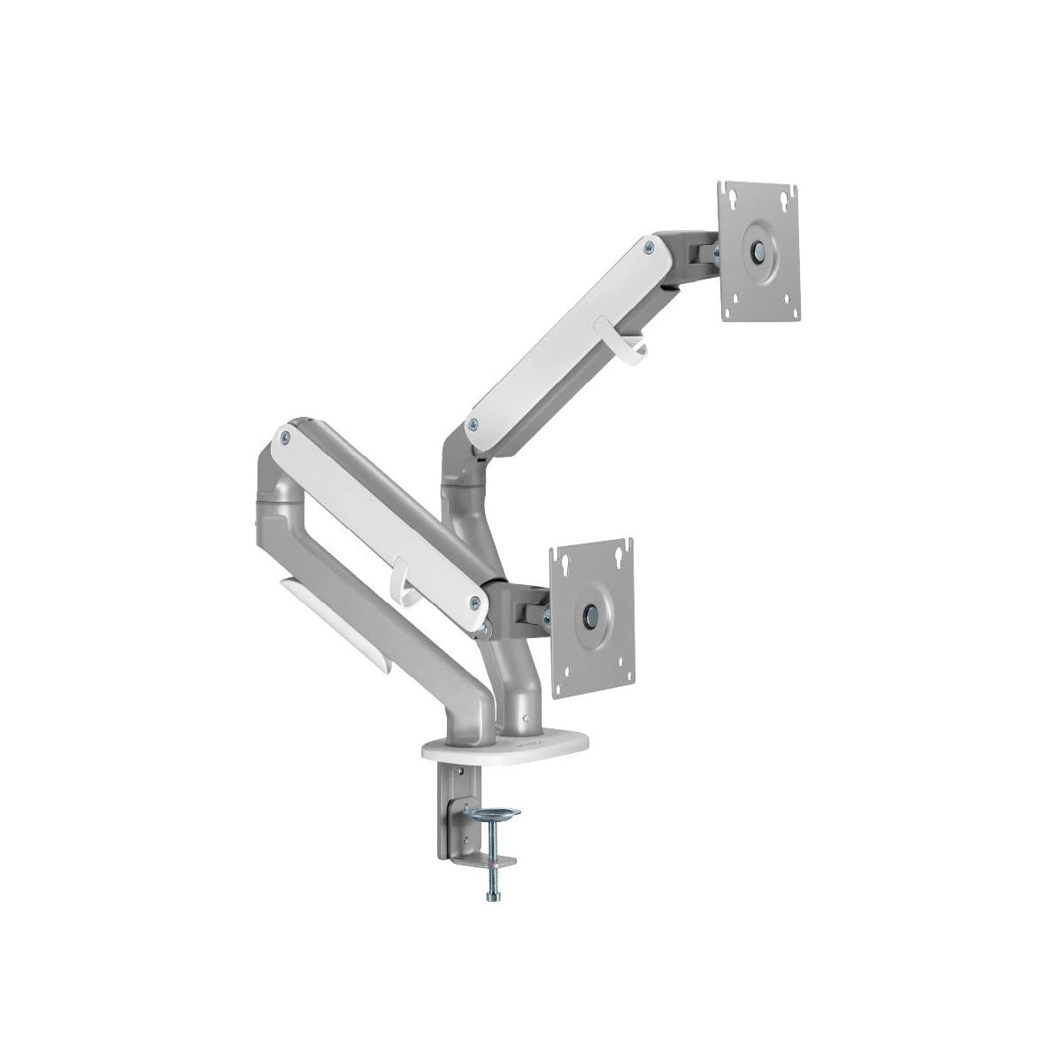 Acteck Brazo Articulado de Escritorio para 2 Monitores 17" - 32", hasta 9kg, Gris/Blanco