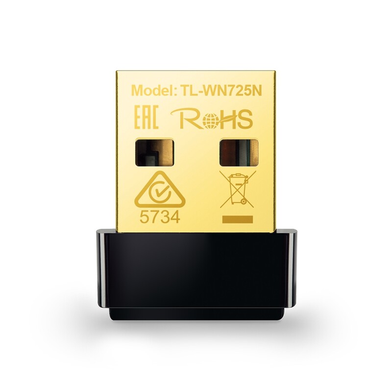 Adaptador de Red TP-Link TL-WN725N, USB, Nano, Inalambrico, 150 MBPS 2.4 GHZ