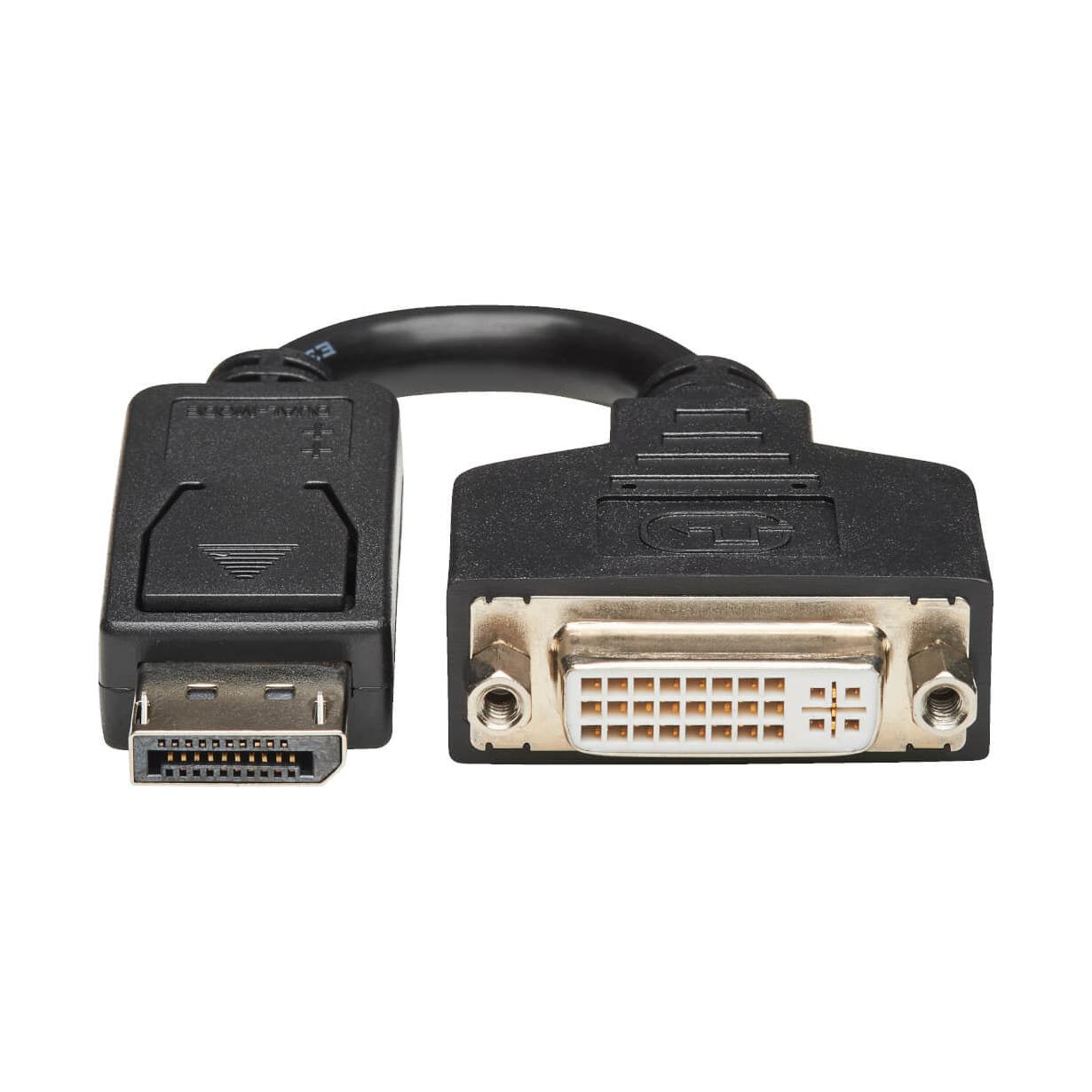 Tripp Lite by Eaton Adaptador Displayport 1.2 Macho - DVI-I Hembra, 1080p, 15.2cm, Negro