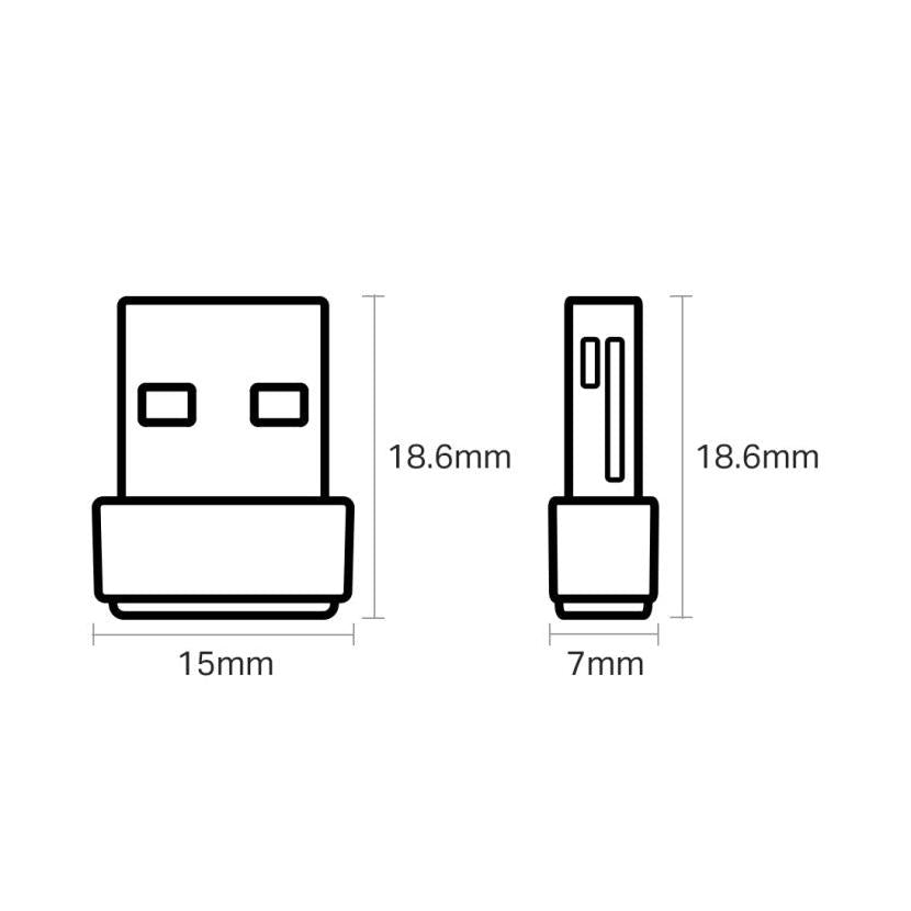 Adaptador TP-LINK Archer T2U Nano, USB, WLAN, 633 Mbits