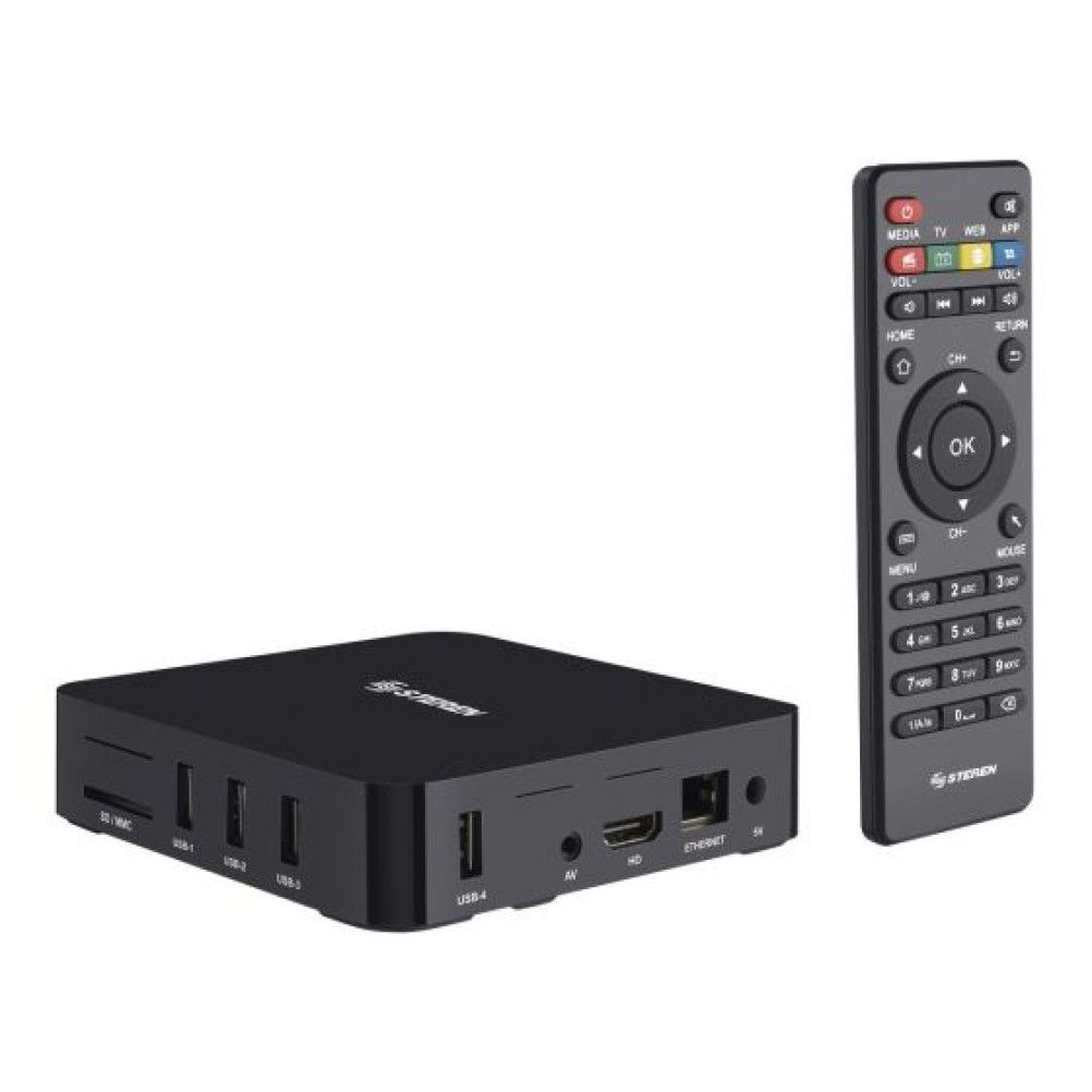 Convertidor Steren INTV-110 Resolución (1920x1080) 1MB DDR3 8GB Almacenamiento Interno Full HD S.Operativo Android Negro
