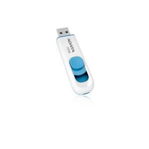 Memoria USB Adata C008, 32GB, USB 2.0, Azul/Blanco