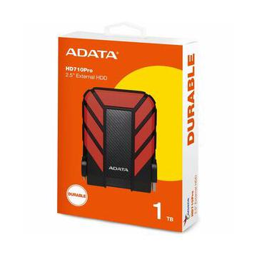 Disco Duro Externo Adata HD710 Pro 2.5'', 1TB, USB 3.0, Negro/Rojo, A Prueba de Agua y Golpes - para Mac/PC